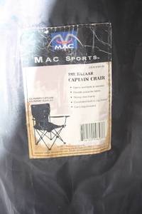 lot 352 image: Mac Sports Captain Folding Chair with Carry Bag