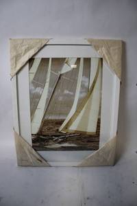lot 420 image: Nautical Sailing Ship Framed Artwork