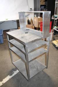 lot 435 image: Stainless Steel Four-Tier Industrial Equipment Stand