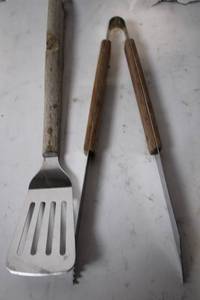 lot 440 image: Set of Barbecue Grill Tools Spatula and Tongs