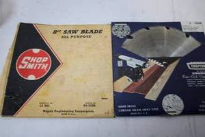 lot 450 image: 8 Shop Smith and Craftsman Kromedge Saw Blades