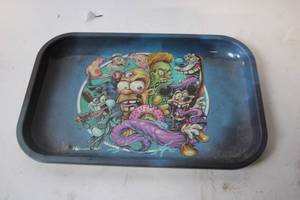 lot 467 image: Vintage Cartoon Character Metal Tray with Unique Illustration