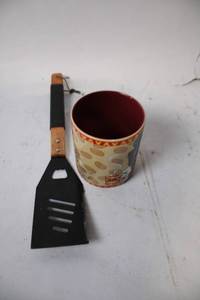 lot 500 image: Mickey Mouse Coffee Mug and Grill Spatula Set
