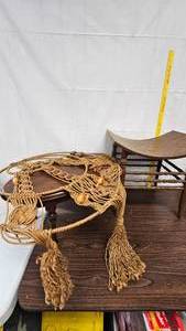 lot 9 image: Small Coffee Table, Curve Seat Chair, Twin Dream Catcher