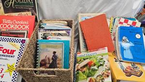 lot 46 image: Cook Book Assorted Lot,includes 2 Boxes