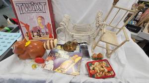 lot 54 image: TwixT Game, Racoon Toy, Farside Books
