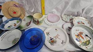 lot 90 image: Vintage Childrens Bowls Assorted LotPlates