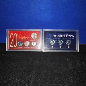 lot 4 image: 1943 Steel Penny Mint Mark Set and 20th Centrury Coin Collection