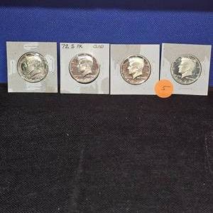 lot 5 image: (4) Kennedy 1972 S Proof Clads