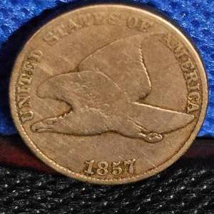 lot 73 image: 1857 Flying Eagle Cent