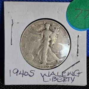 lot 77 image: 1940-S Walking Liberty, Fine