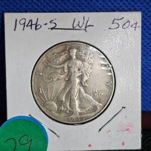 lot 79 image: 1946-S Walking Liberty, XF