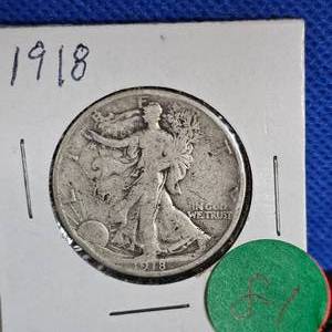 lot 81 image: 1918 Walking Liberty, Fine