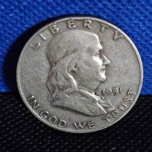 lot 92 image: 1951-D, Franklin Half $