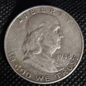 lot 97 image: 1948-D Franklin Half Dollar