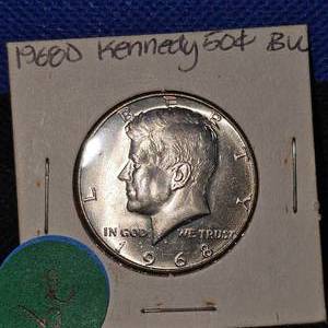 lot 29 image: 1968 Kennedy Half Dollar, BU