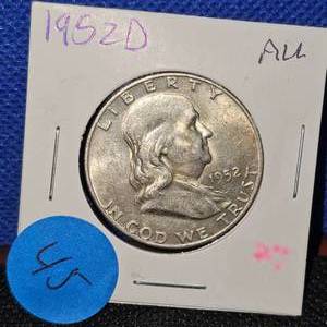 lot 45 image: 1952-D Walking Liberty AU