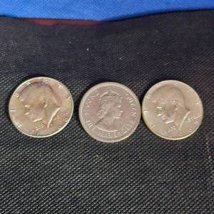 lot 110 image: 1965,1968 Kennedys and 1960 Hong Kong Dollar
