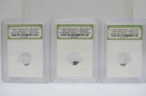 lot 20 image: Set of 3 Genuine Authenticated Meteorites #2