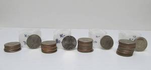 lot 31 image: Large Lot of 1970s era Kennedy Half Dollars & Eisenhower Dollar Coins