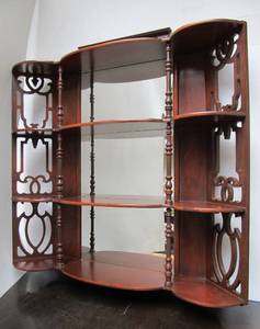 lot 35 image: Very Nice Vintage 3-Tiered Mirrored Wall Shelf
