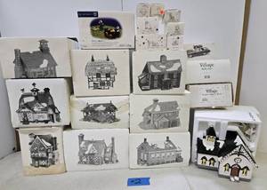 lot 87 image: LARGE Lot of Mint in Box Department 56 Christmas Village Buildings Houses etc #2