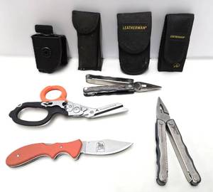 lot 113 image: Group of LEATHERMAN Multi-Tools etc