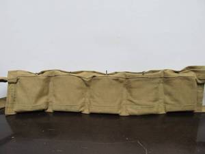 lot 57 image: Original WW2 Ammo Belt wOriginal Ammo