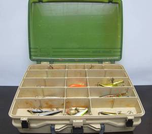 lot 61 image: 2 Sided Tackle Box Full of Fishing Lures