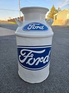 lot 177 image: Great Looking Vintage Milk Can wFORD Logos