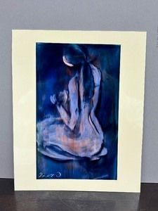 lot 209 image: Small Framed Original Signed Acrylic Nude Painting