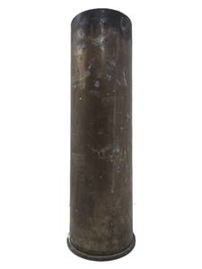 lot 242 image: Large Original WW2 era 1945 Brass Artillery Shell - 105mm