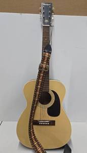 lot 246 image: Nice Vintage HARMONY Model H6390 Acoustic Guitar wStrap