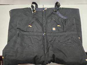 lot 256 image: Large Heavy Duty CARHARTT Lined Bibs  Overall - Size 50x32