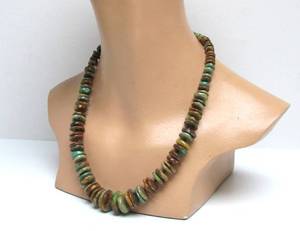 lot 287 image: Lovely Southwestern Necklace wStacked Turquoise Disc Beading