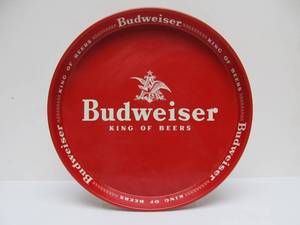 lot 289 image: Vintage 1960s BUDWEISER Round Metal Beer Tray