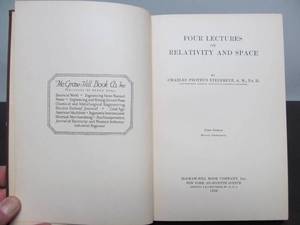lot 291 image: 1923 Hardcover Book Four Lectures on Relativity & Space by Charles Steinmetz - First Edition Second Impression