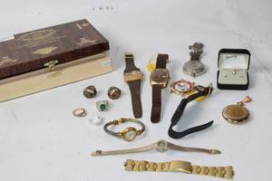 lot 2 image: Collection of Jewelry and Watches Including Rings and Pendants