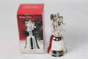 lot 37 image: Silver Plated Angel Bell Holiday Collection