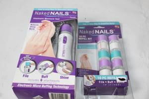 lot 44 image: Naked Nails Electronic Manicure Tool with 10 PC Refill Kit