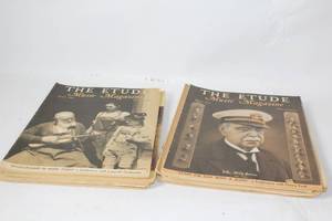 lot 49 image: Collection of 8 Vintage The Etude Music Magazines from 1930s