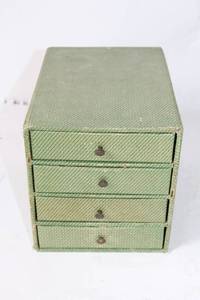 lot 67 image: Vintage Thread and Embroidery Floss Collection in Green Storage Box