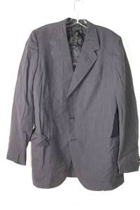 lot 73 image: Mens Pinstripe Suit Jacket in Dark Gray