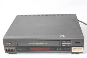 lot 104 image: JVC VHS Player with Hyper-Bass Sound and AV Cables