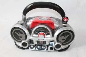 lot 113 image: Hot Wheels Custom CD Player Boombox with Flame Graphics