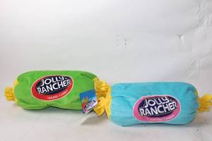 lot 147 image: Set of 2 Jolly Rancher Candy Plush Pillows