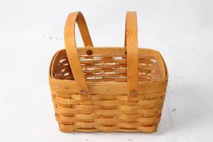 lot 200 image: Handwoven Longaberger Basket with Plastic Liner