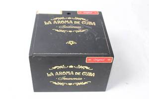 lot 202 image: La Aroma de Cuba Immensa Wooden Cigar Box