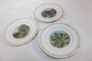 lot 226 image: Set of 3 Limited Edition Currier & Ives Decorative Plates