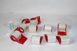 lot 263 image: Collection of Tape Rolls with Dispensers and Duck Invisible Tape Packs